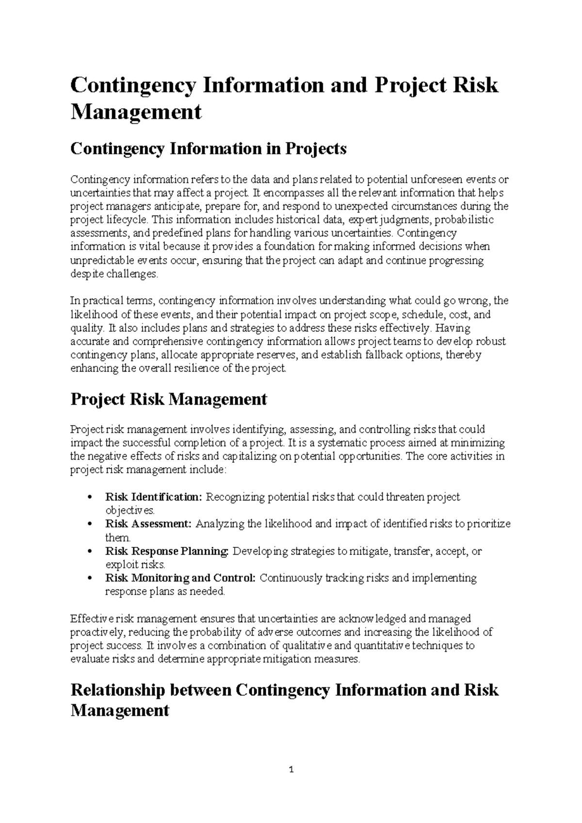 Significance of Natural Disasters in Project Risk Management (PRM 101 ...
