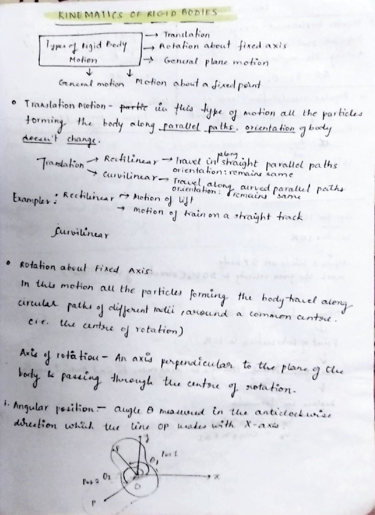 KINE 101: Mechanics of rigid bodies - Lecture notes and concepts - Studocu