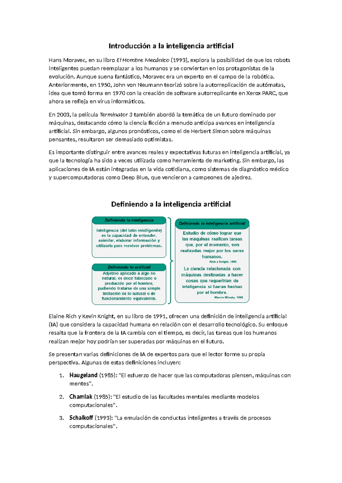 Introducción a la Inteligencia Artificial - Módulo 1 (IA) - Studocu