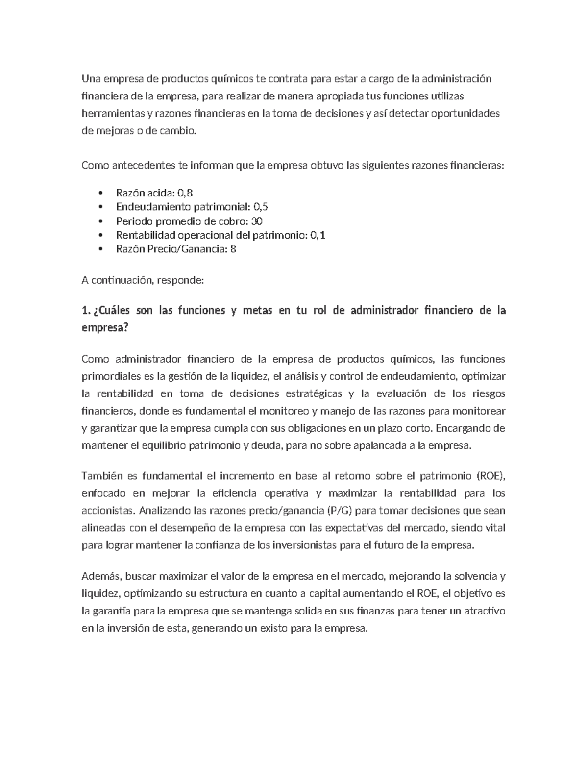 Foro Semana 1: Análisis Financiero y Estrategias de Mejora - Studocu