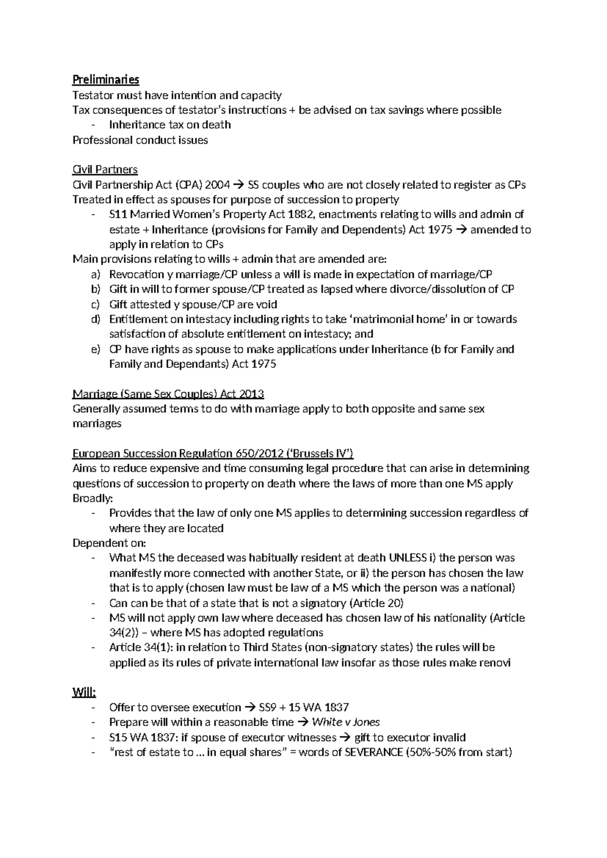 PRIVATE CLIENT LAW AND PRACTICE UNIT 8: Wills, Trusts for Young People ...