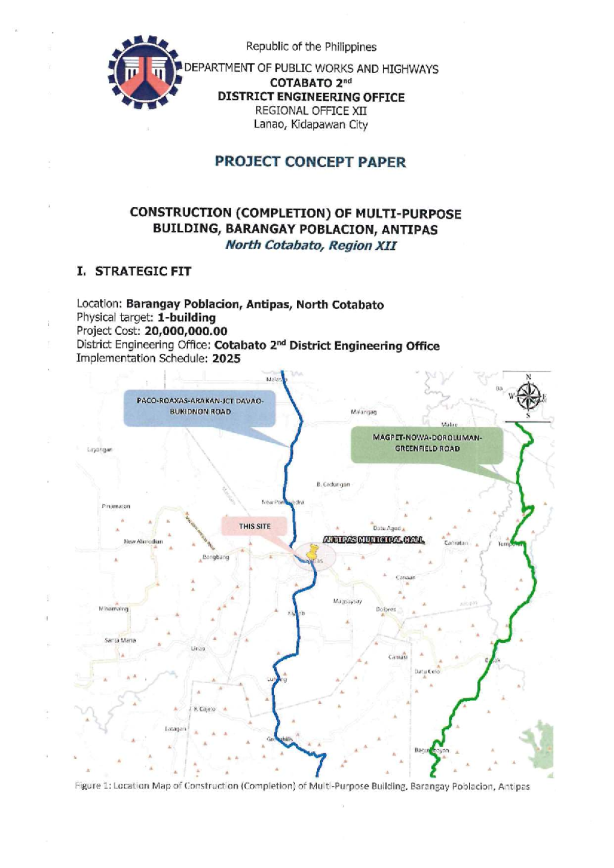 Construction Completion Project Concept Paper: Municipal Hall, Antipas ...