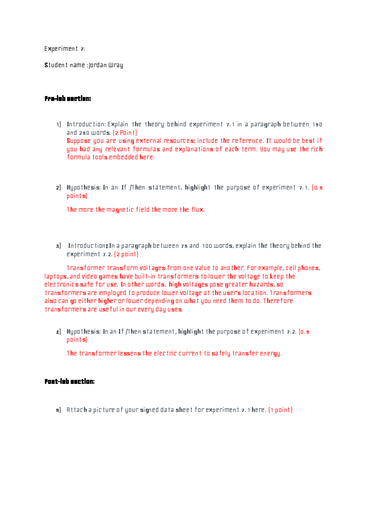 Rapport 7 - Summary of General Physics Lab 2 Experiments - Studocu