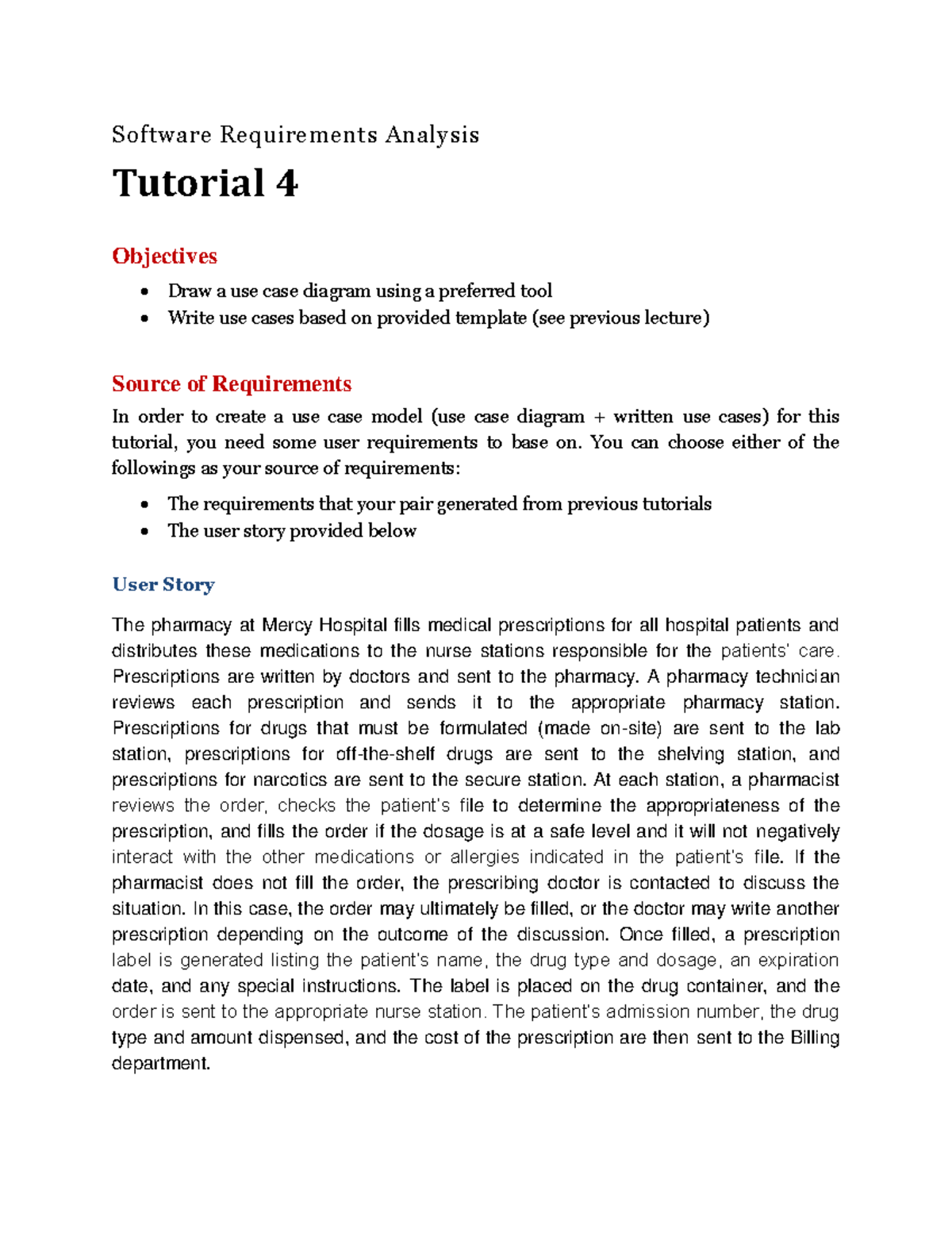 Software Requirements Analysis Tutorial 4: Use Case Diagram & User ...