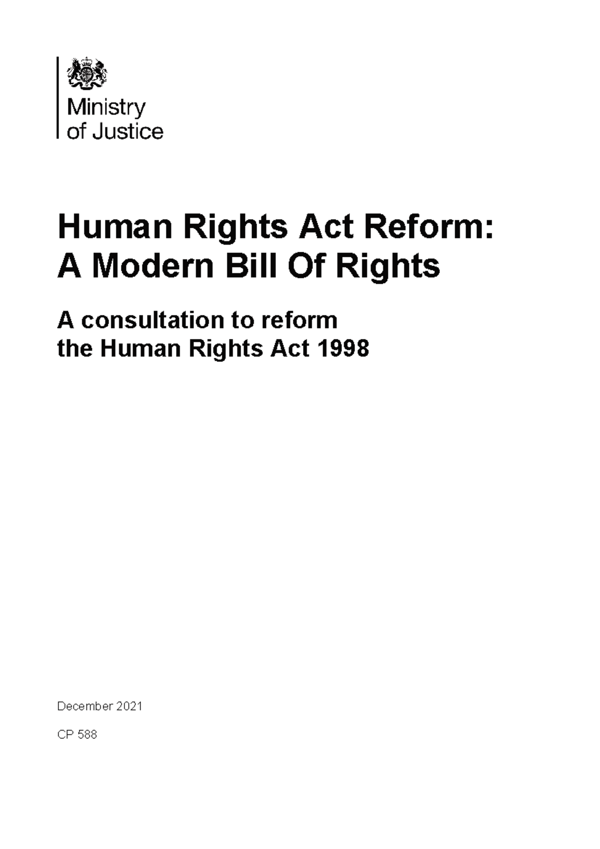 Human-rights-reform TUT 3 - Human Rights Act Reform: A Modern Bill Of ...