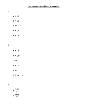 Math 1620 - Test 1 Practice Problems Review for Calculus II - Studocu