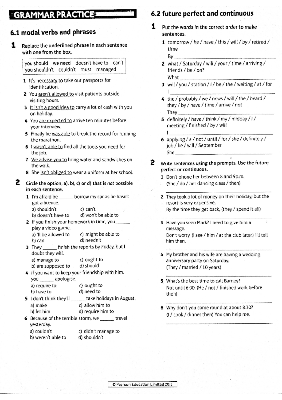 Unit 6 Speakout B2 Test Review and Practice Questions - Studocu