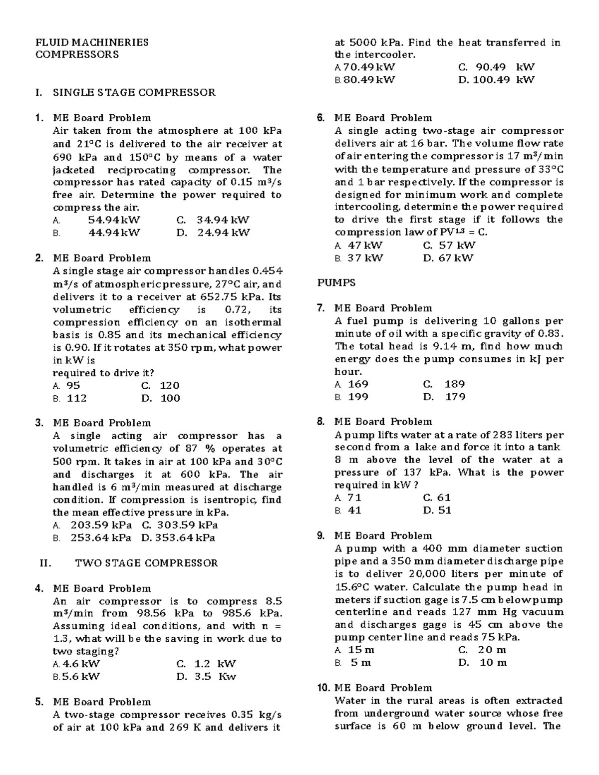 Lesson 3 - Principles of Fluid Flow: Introduction to Pumps (ENGR 101 ...