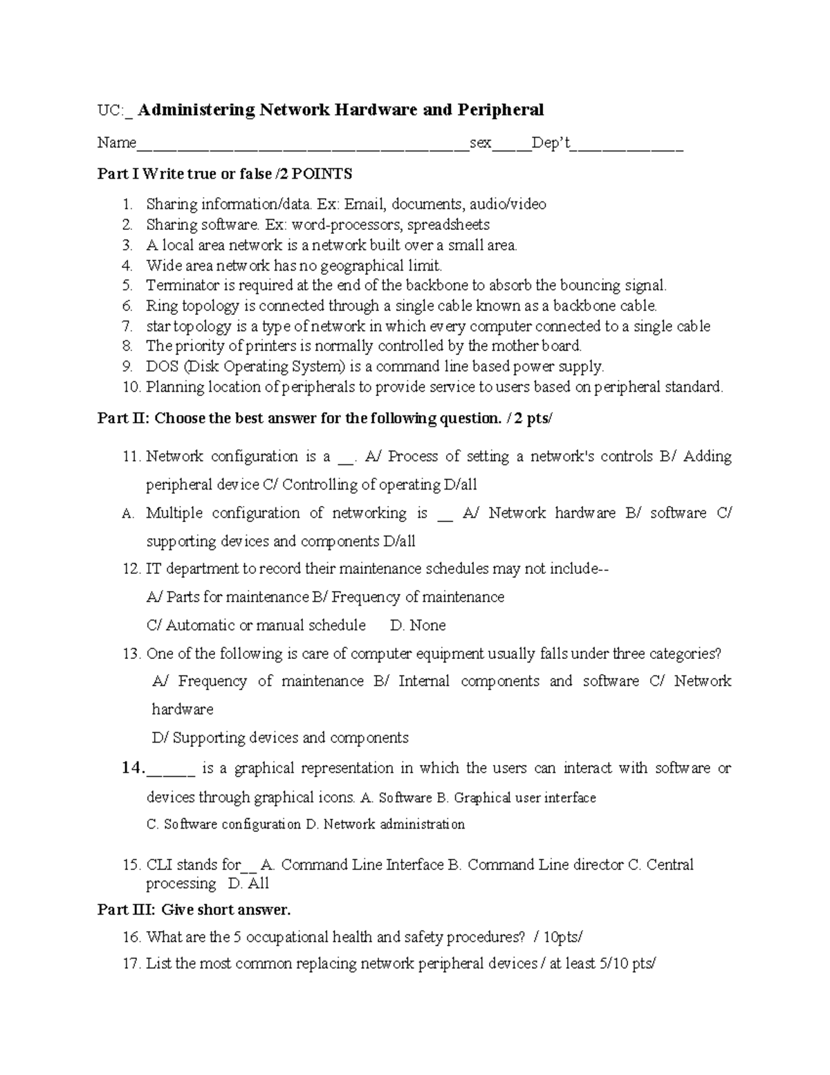 Curated visual reference: Picture Idea: Uc Administering Network Hardware Peripheral Test 2