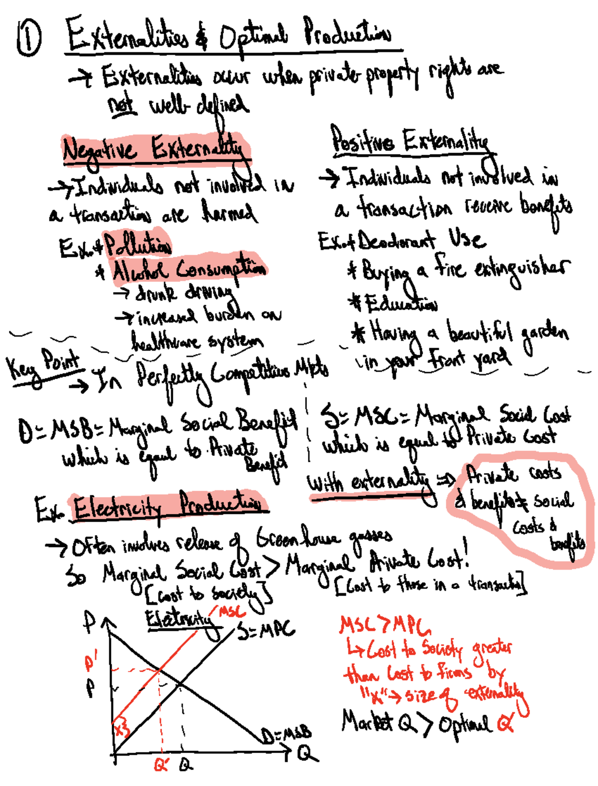 Lecture Notes on Externalities & Optimal Production - Studocu