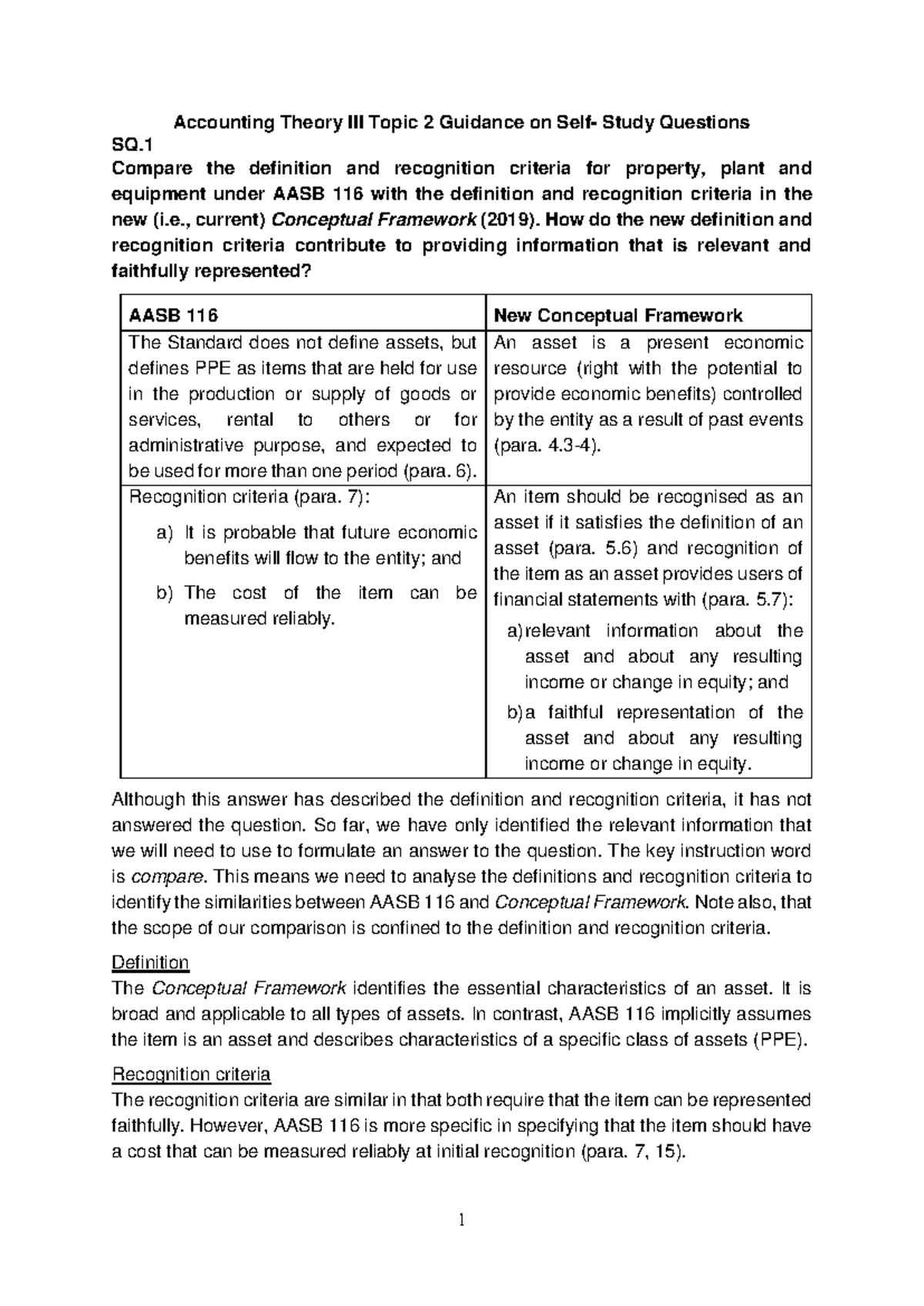 Topic 2 self study guidance 2021 - Accounting Theory III Topic 2 ...