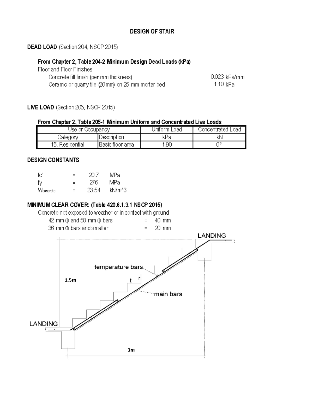 Live Load Of Stairs Nscp 2025 Standard 