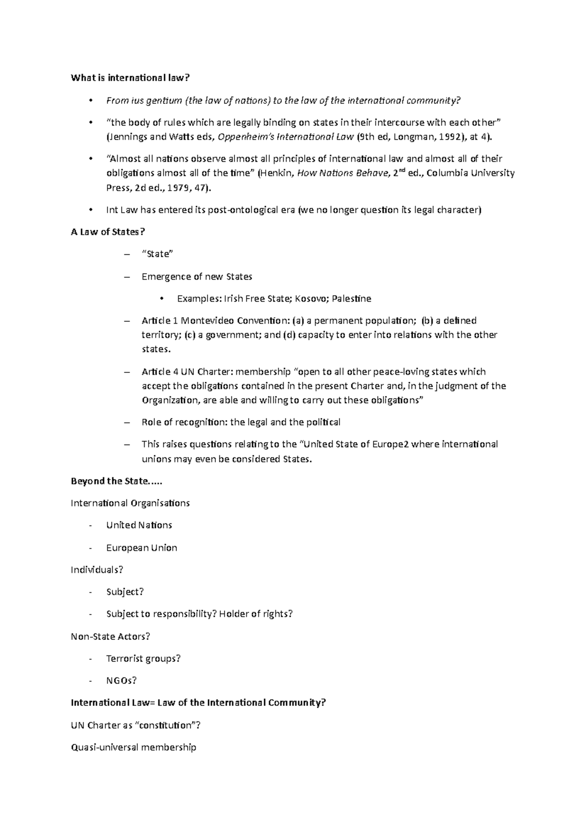 International Law Overview: Key Principles and Contemporary Issues ...
