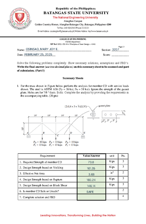 Steel Design Project W18 X 55: Moment and Compactness Analysis - Studocu