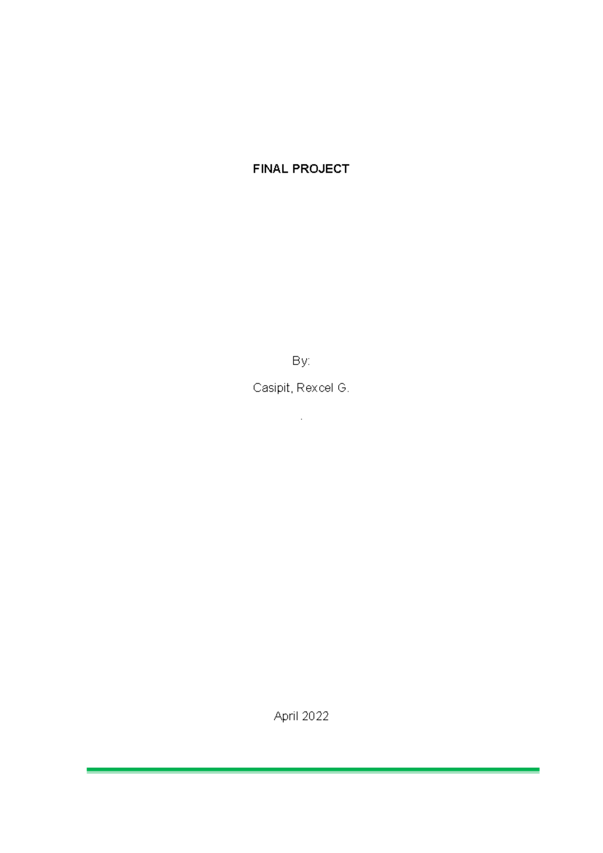 Operation Research 2 - Final Project Notes by Rexcel G. Casipit - Studocu