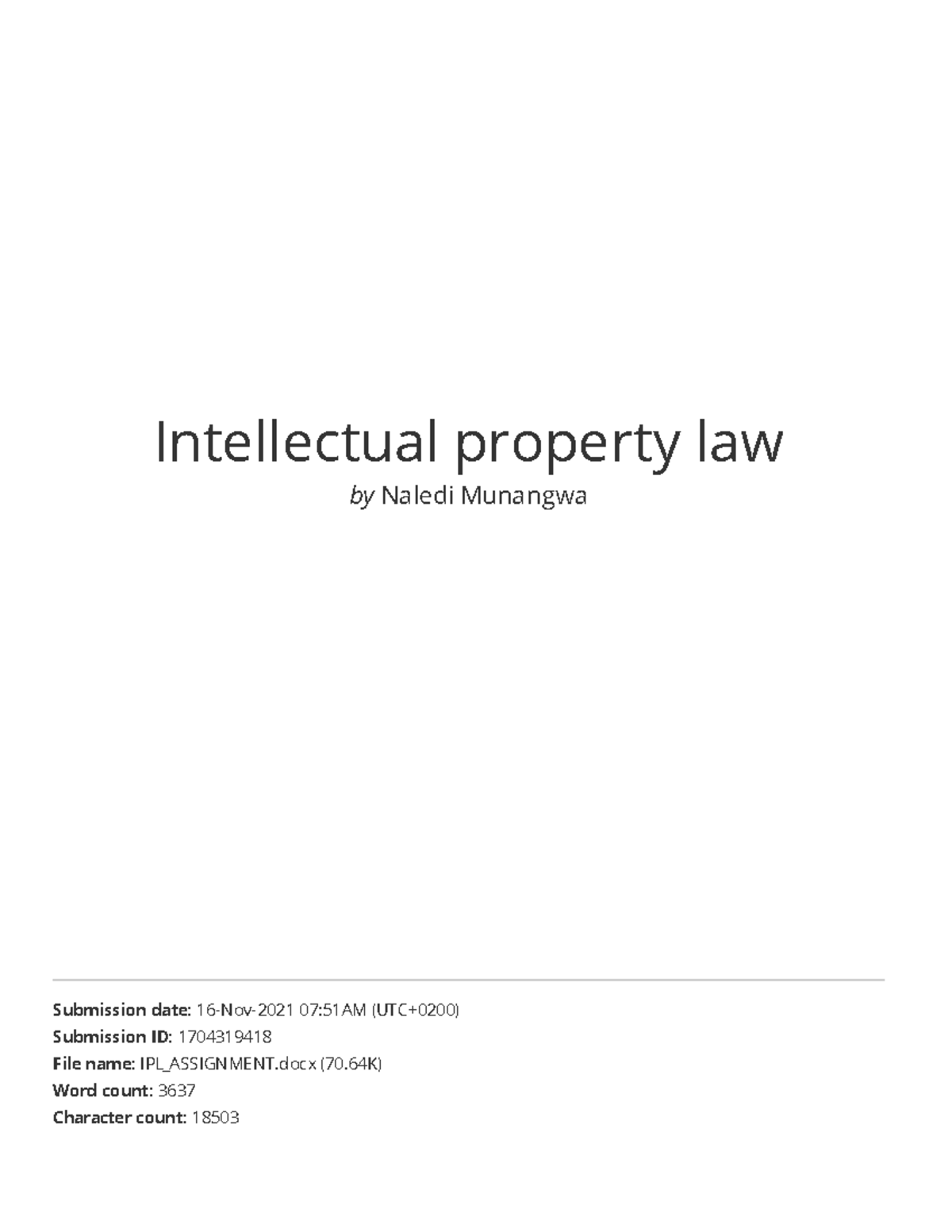 IPL 101: Comprehensive Overview of Intellectual Property Law - Studocu
