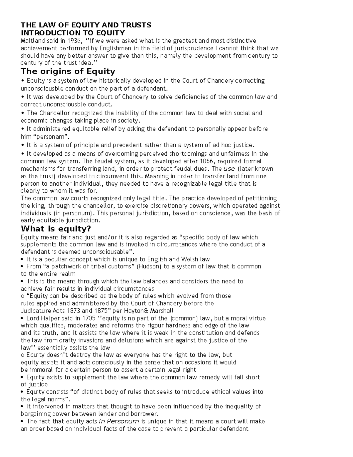 LAW 101: Understanding Equity and Trusts Principles and Applications ...