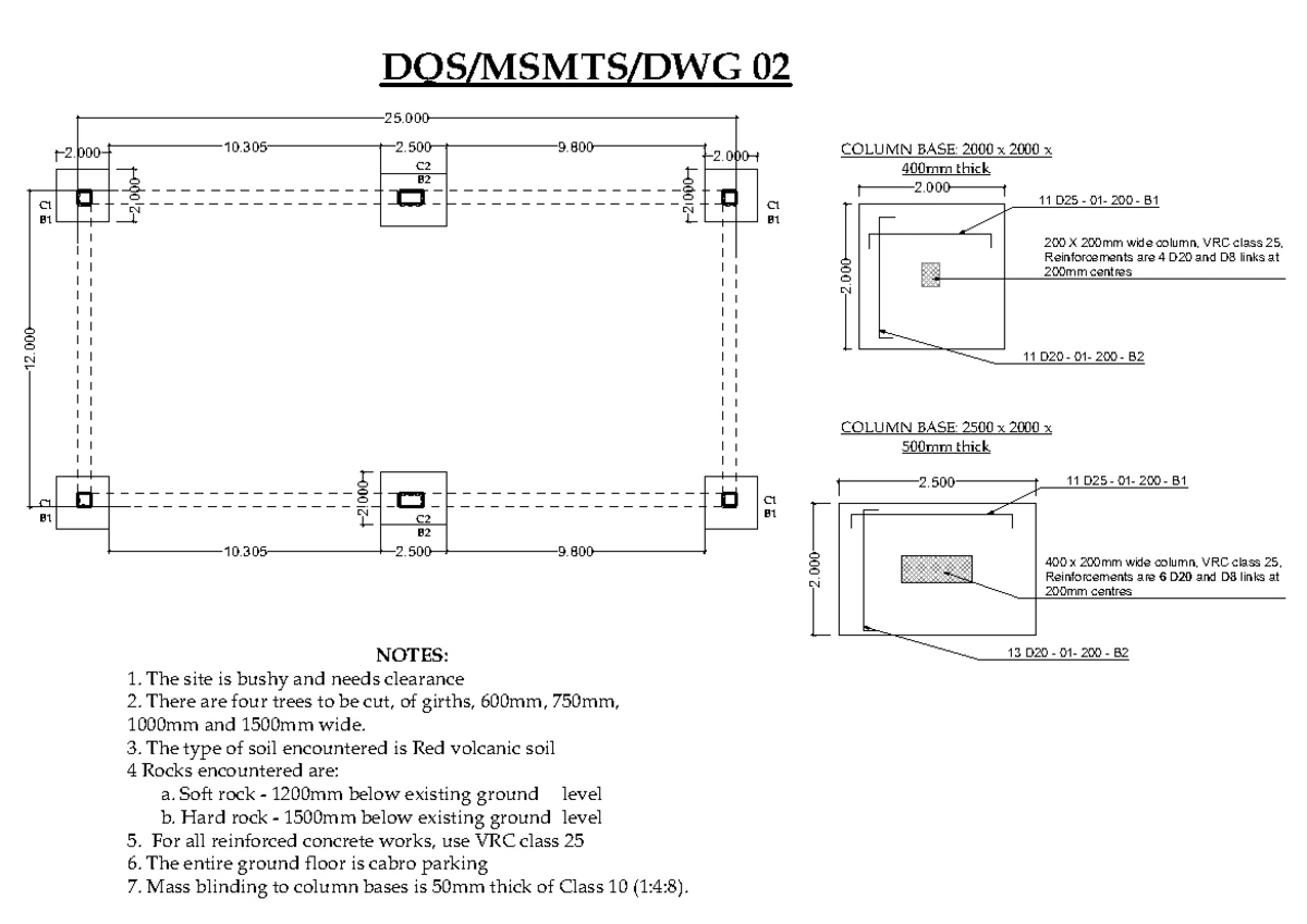FLOOR PLAN & REINFORCEMENT DETAILS - 1 DQS Plan 3 - Studocu
