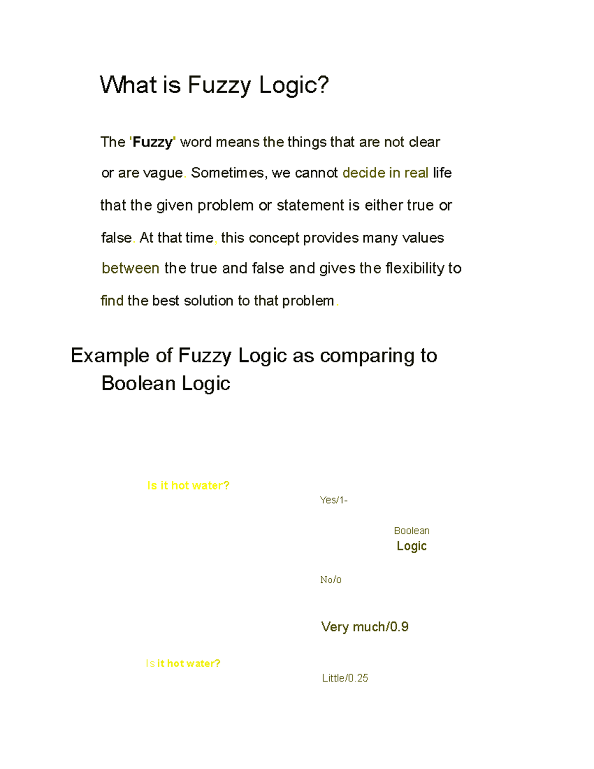 FL-Unit 1: Fuzzy Logic Lecture Notes and Concepts - Studocu