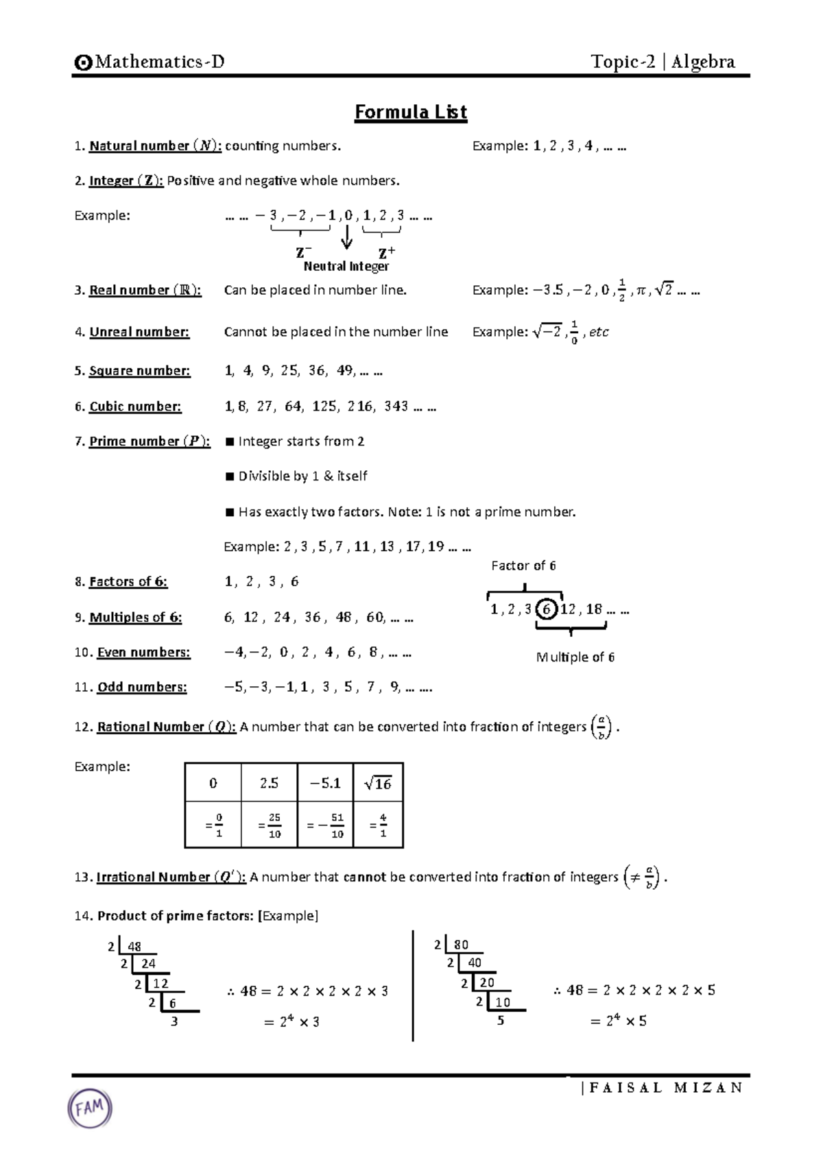 Mathematics D Formula List: Comprehensive Study Guide - Studocu