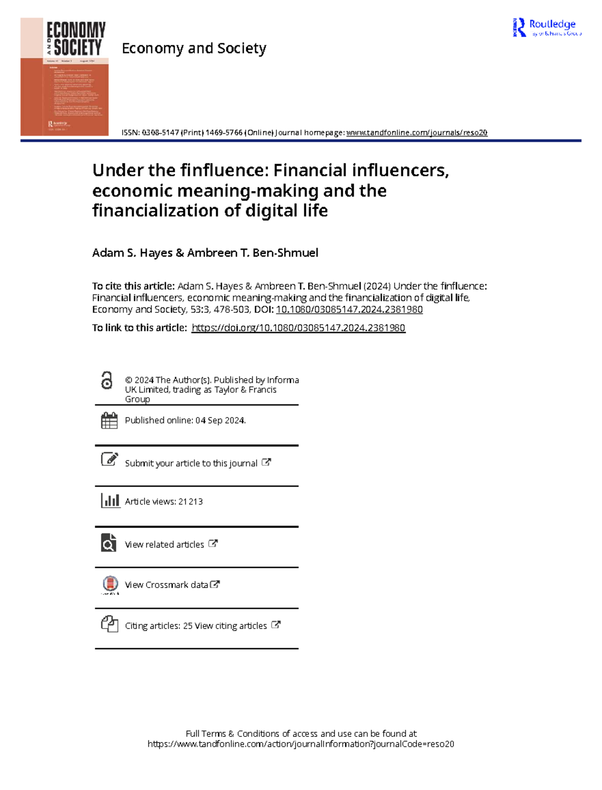 Under the Finfluence: Financial Influencers and Digital Life (ECO 2024 ...