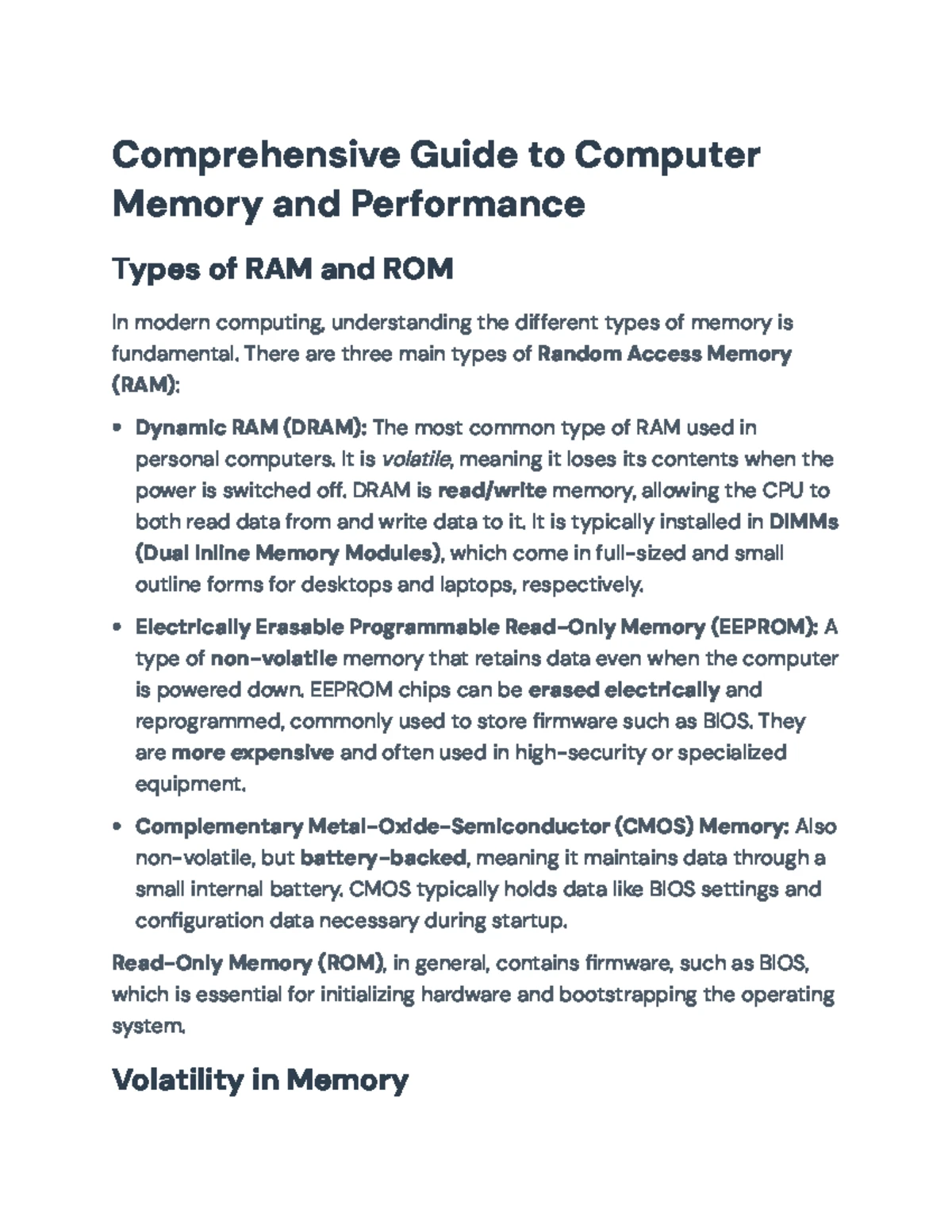 Comprehensive Guide to Computer Architecture & OS Concepts (CS101 ...