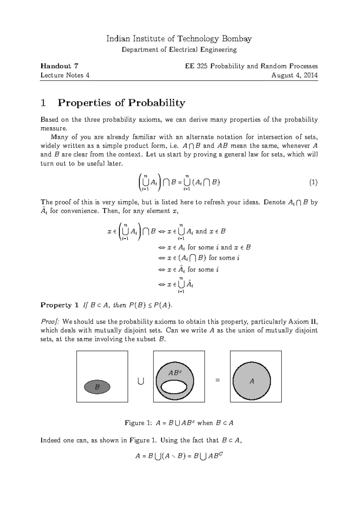 Lect9 notes - Probability and Random Processes - Indian Institute of ...