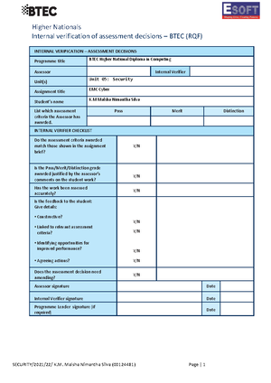 ESOFT System Analysis Design Assignment - Higher Nationals Internal ...