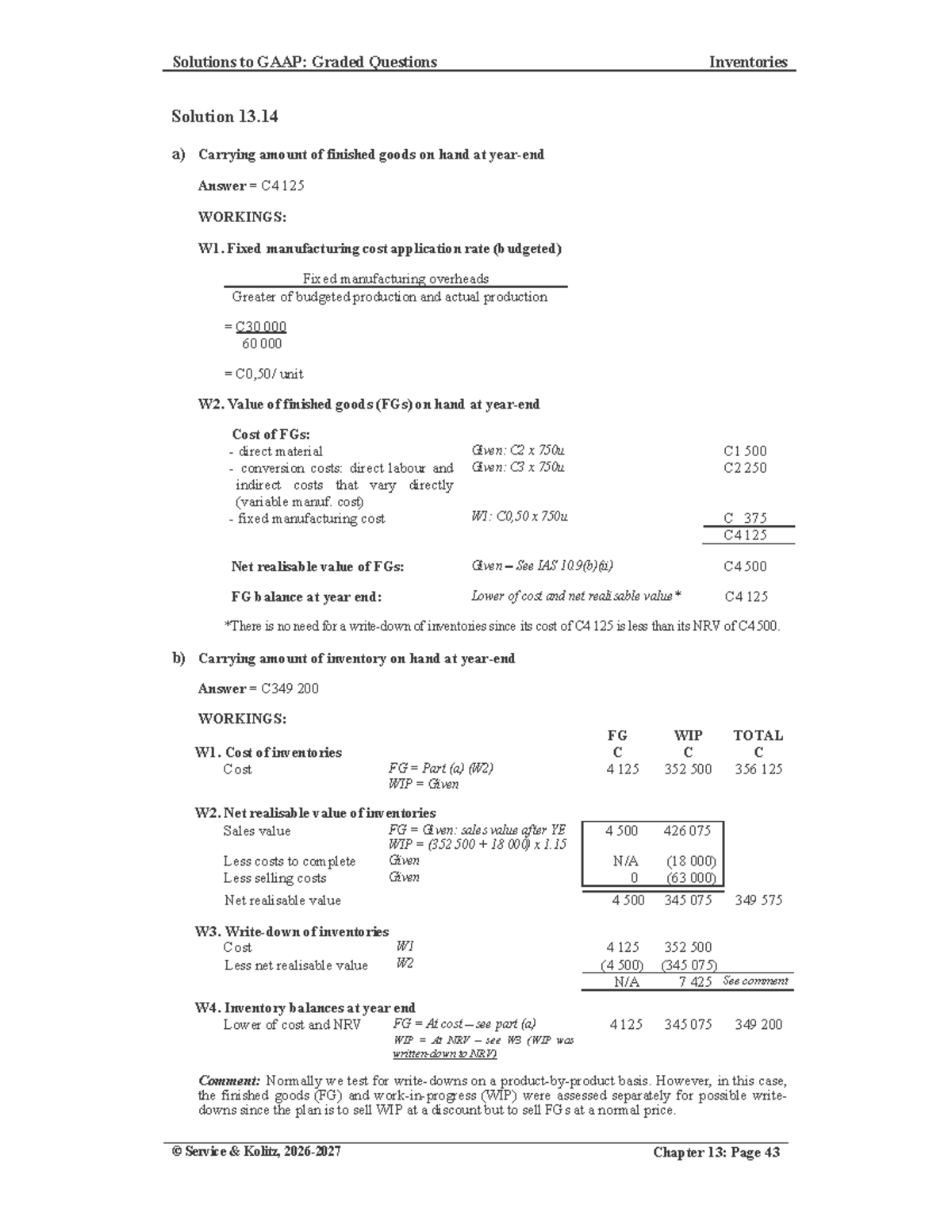 GAAP Solutions: Inventory Valuation & Carrying Amounts (C4, C30) - Studocu
