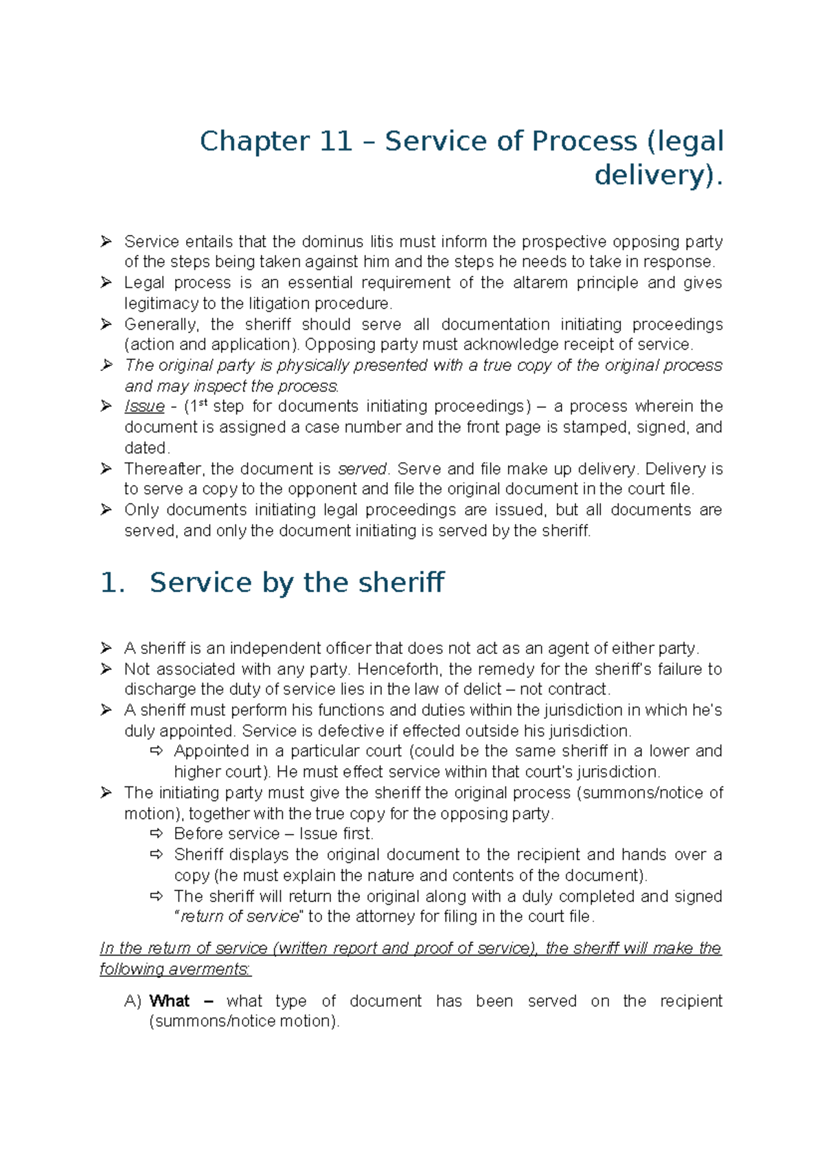Chapter 11 – Legal Delivery: Understanding Service of Process in Law ...