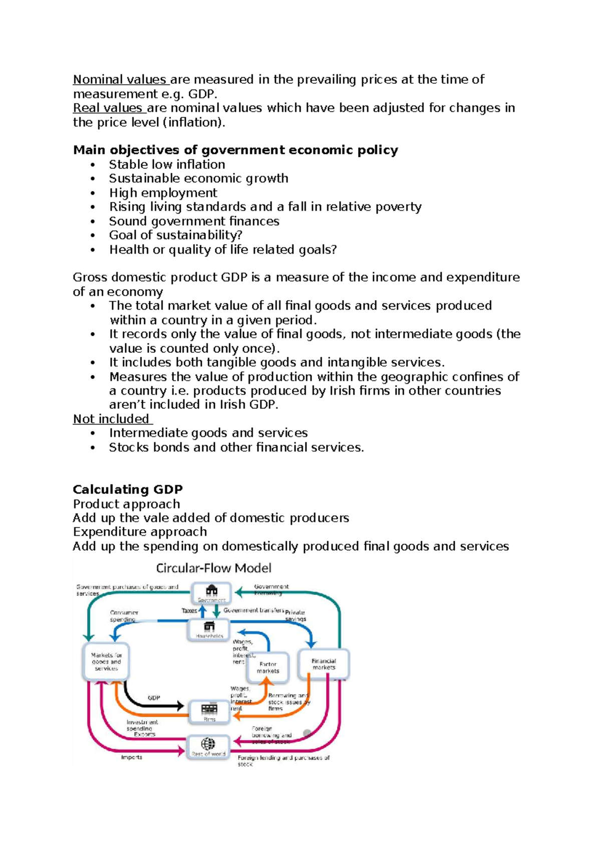 EC4102 Week 01 Lecture 01: Understanding Nominal vs Real GDP - Studocu