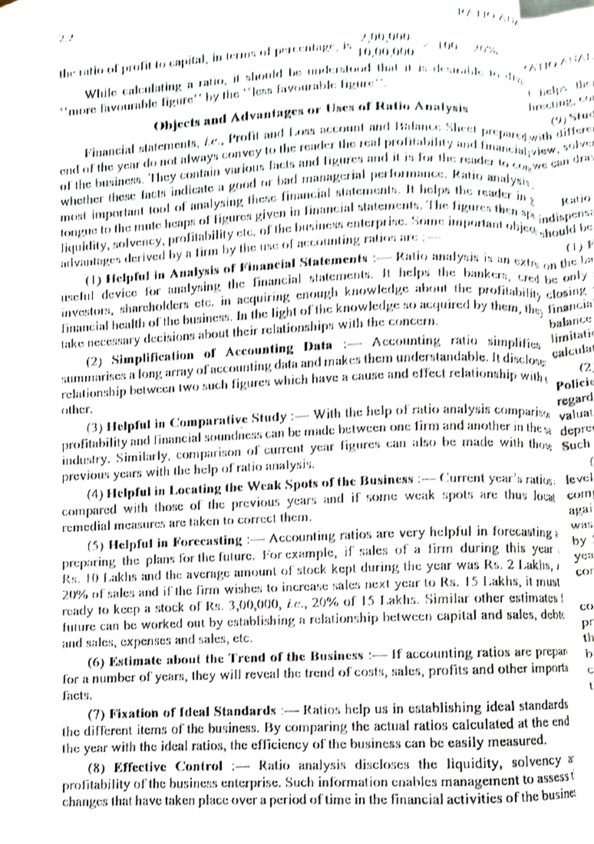 Ratio Analysis Theory - Notes for Financial Analysis (Course Code ...