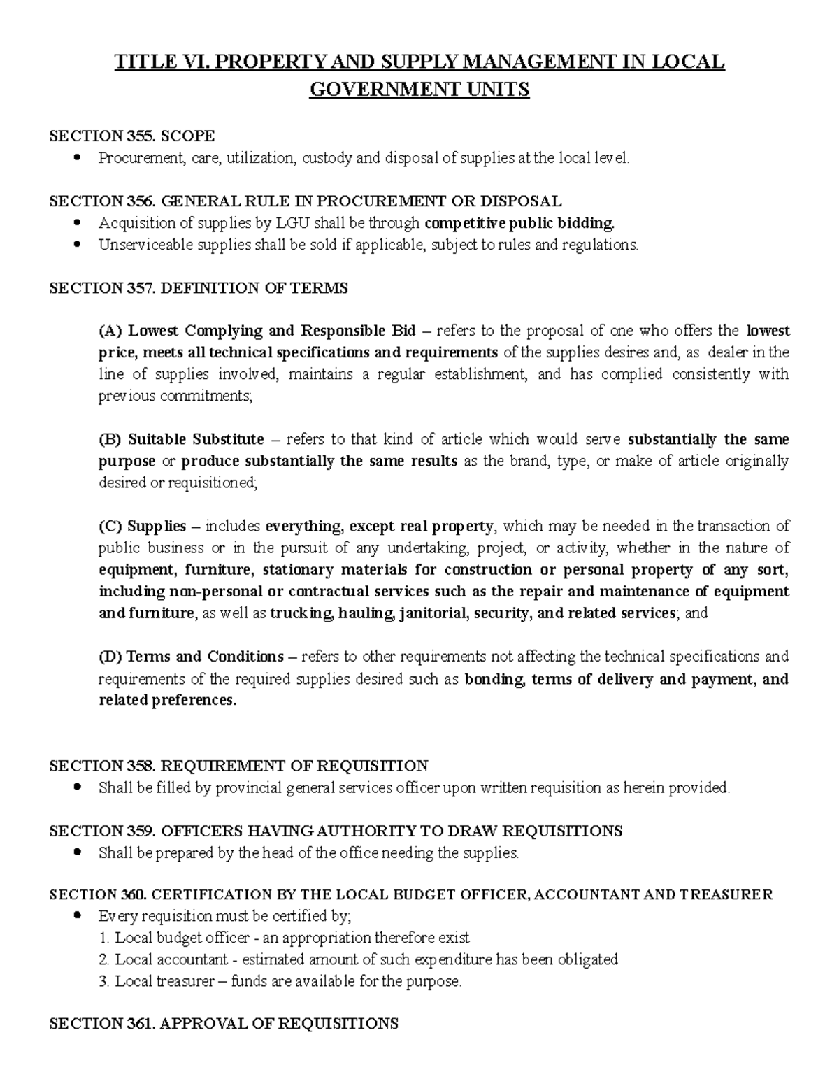 Property and Supply Management Guidelines in Local Government Units ...