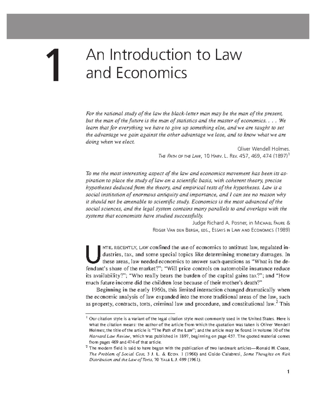 Chapter 1 - Introduction to Law and Economics (Course Code: LAW 101 ...