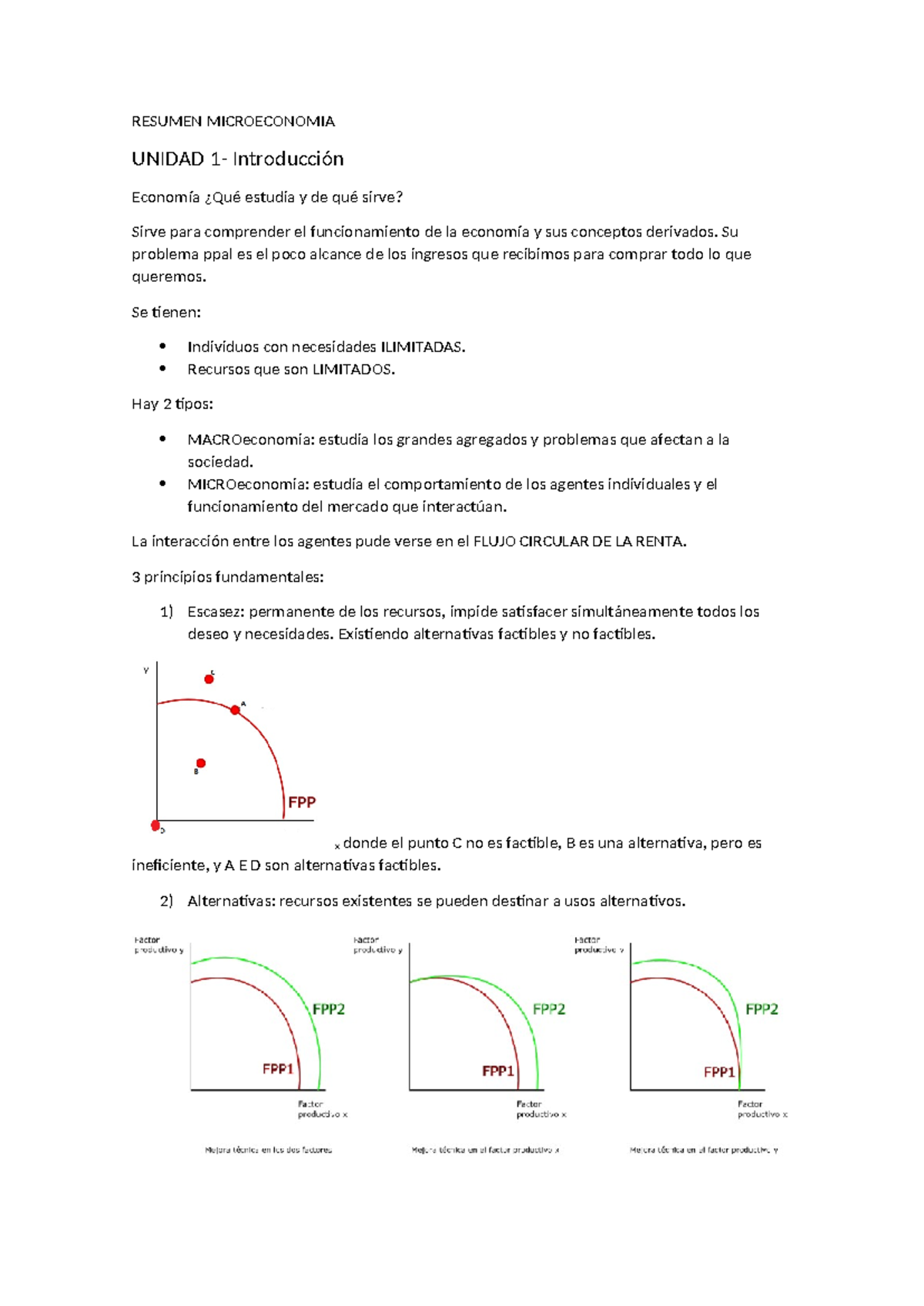 Resumen Microeconomía - Parcial 1 (Curso de Microecon.) - Document Preview