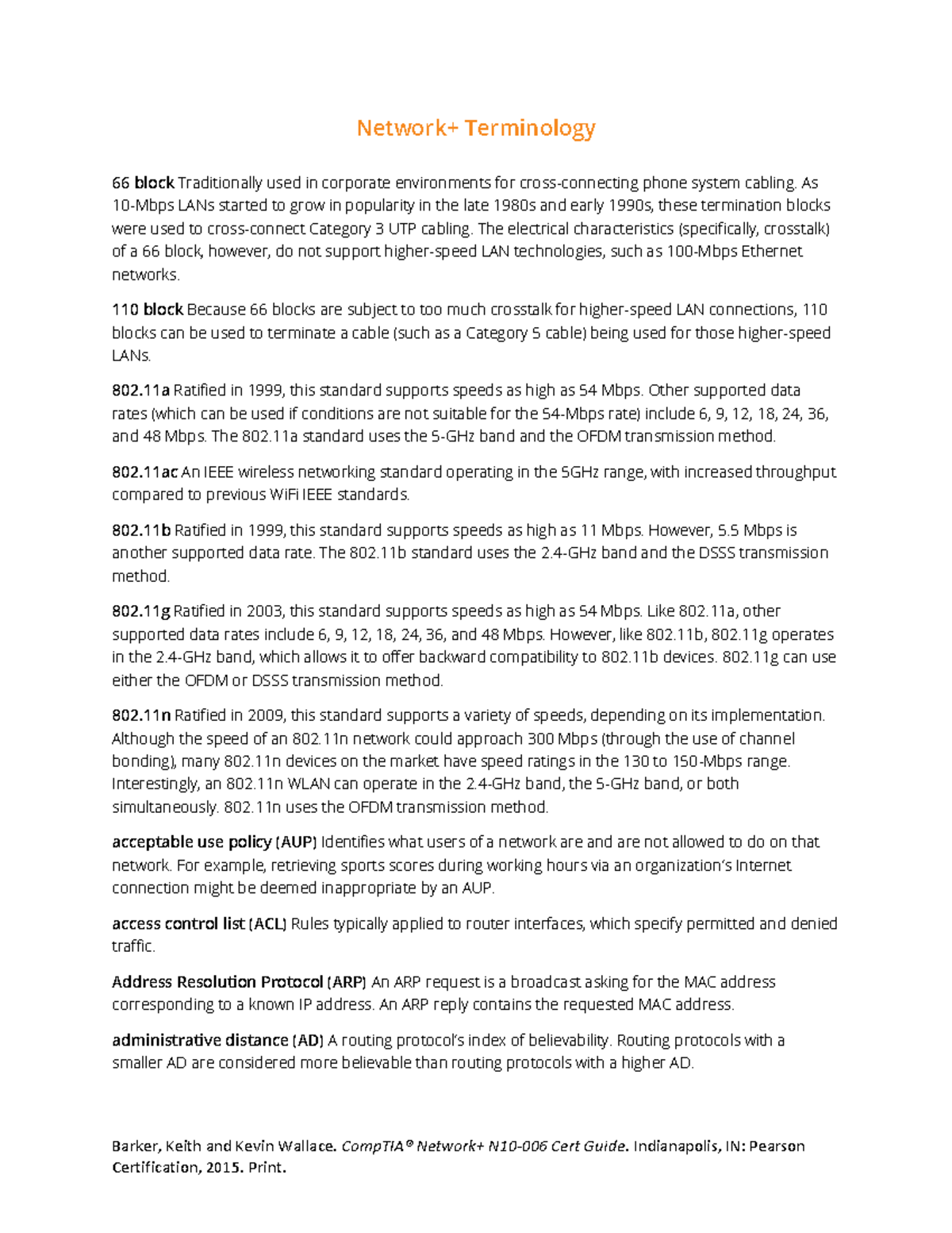 Network Terms Glossary for IT Professionals (Course Code: NET101) - Studocu