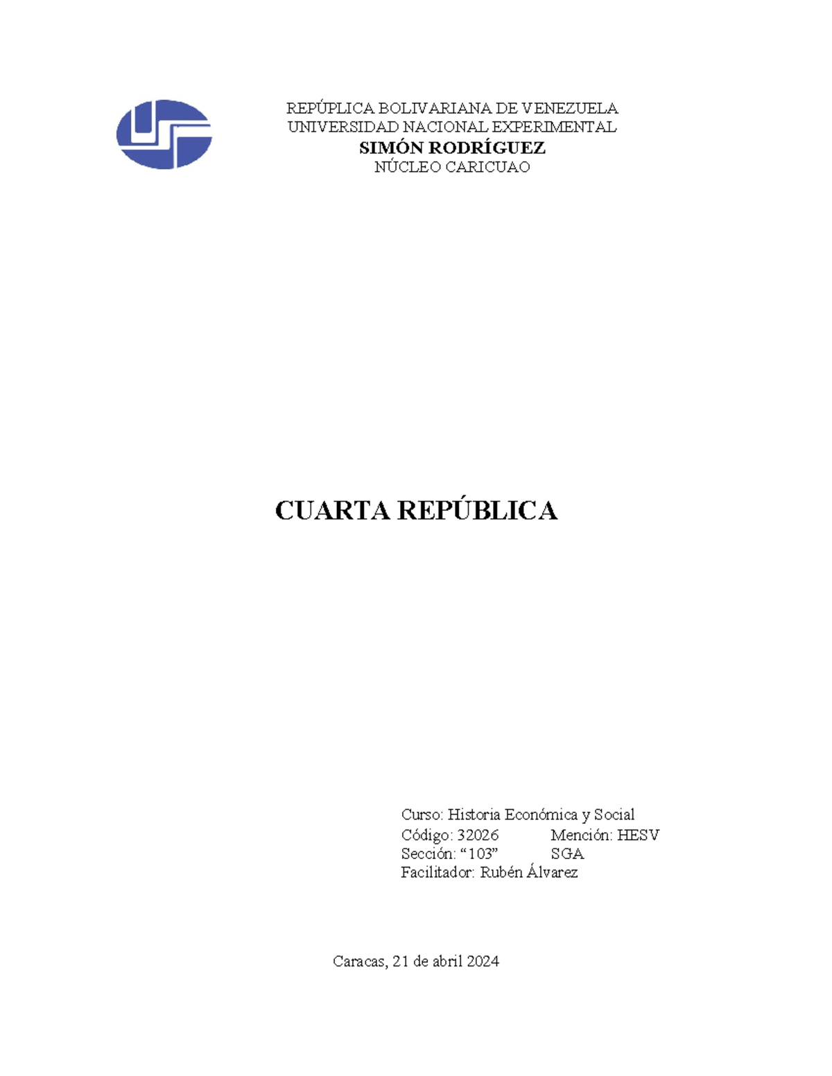 Cuarta República (32026) - Análisis de su Historia y Desarrollo Social ...