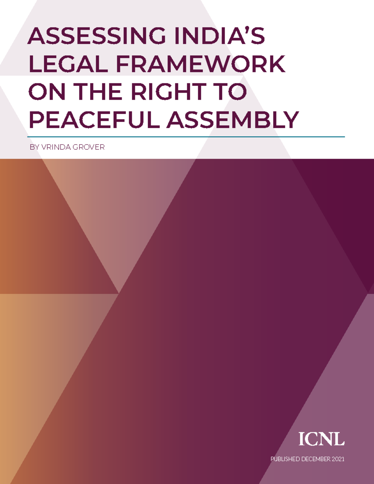 Assessing the Legal Framework on the Right to Peaceful Assembly in ...