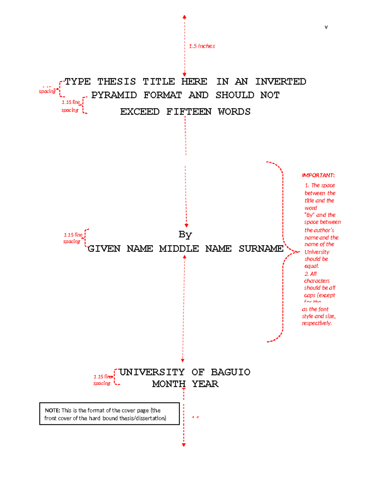 M.B.A. UB Thesis Formatting Guidelines: Inverted Pyramid Style - Studocu