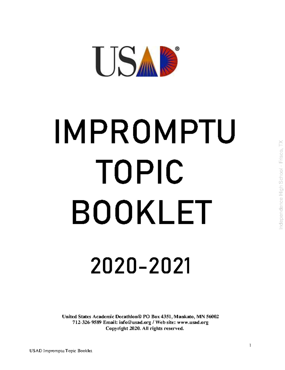 Impromptu-Topic-Booklet+%281%29 - ####### 1 IMPROMPTU TOPIC BOOKLET ...