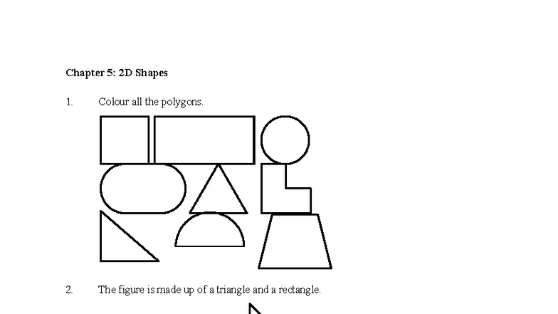 Chapter 5: 2D Shapes Review and Symmetry Analysis - Studocu