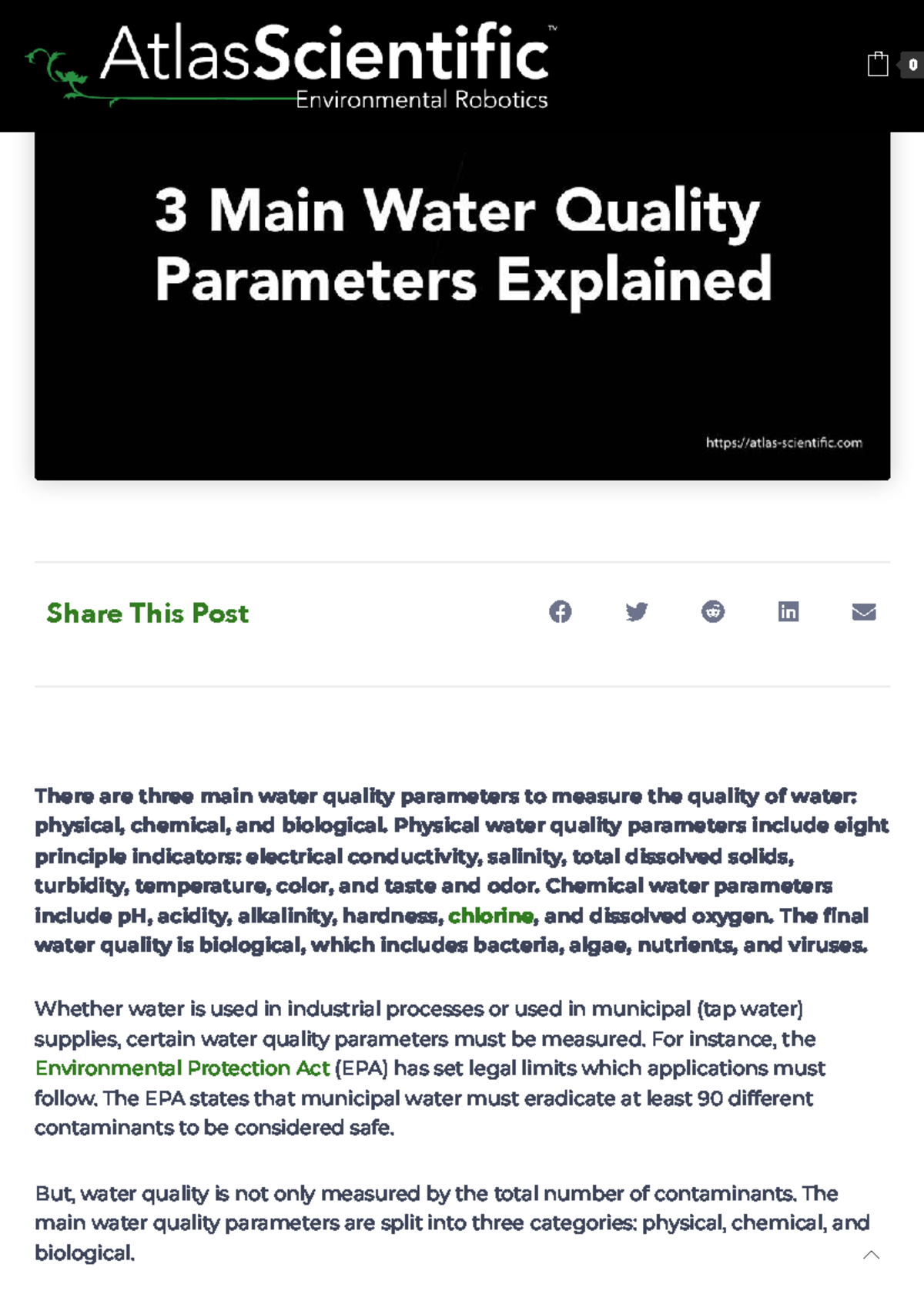 Physical Parameters Of Water Pollution