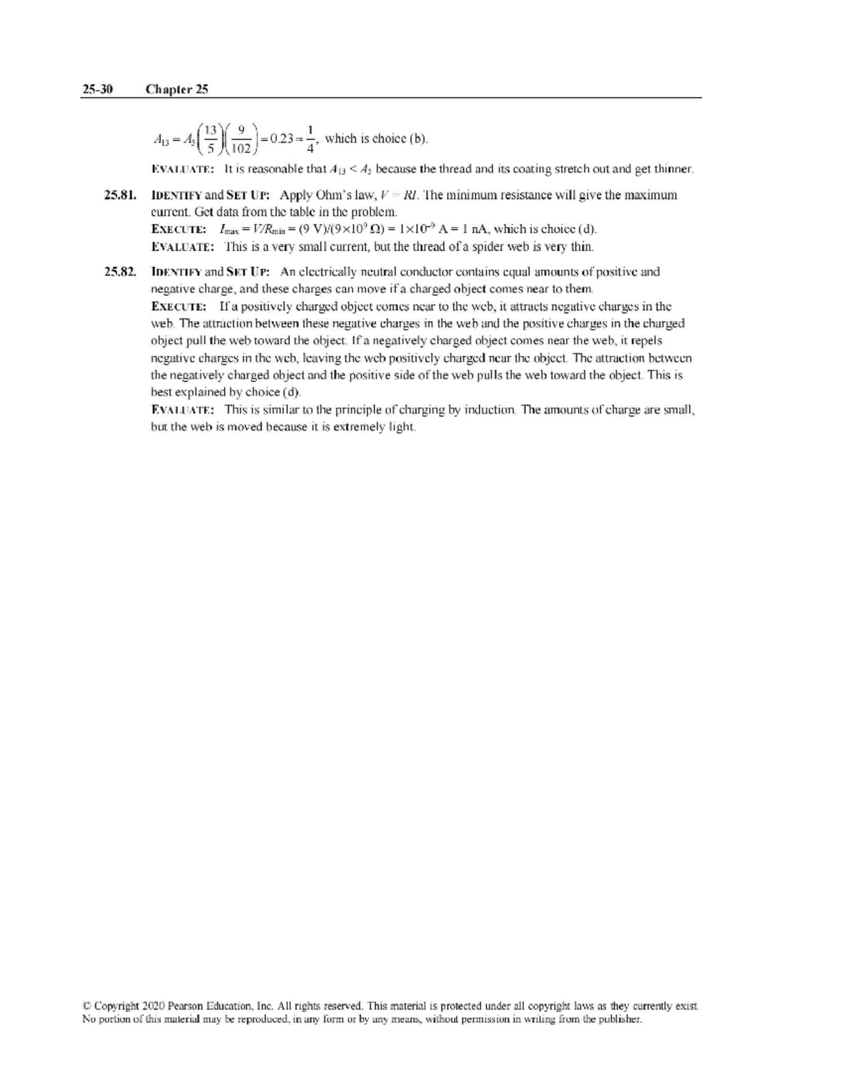 University Physics (PHYS 101) Chapter 25 Solutions and Discussion - Studocu