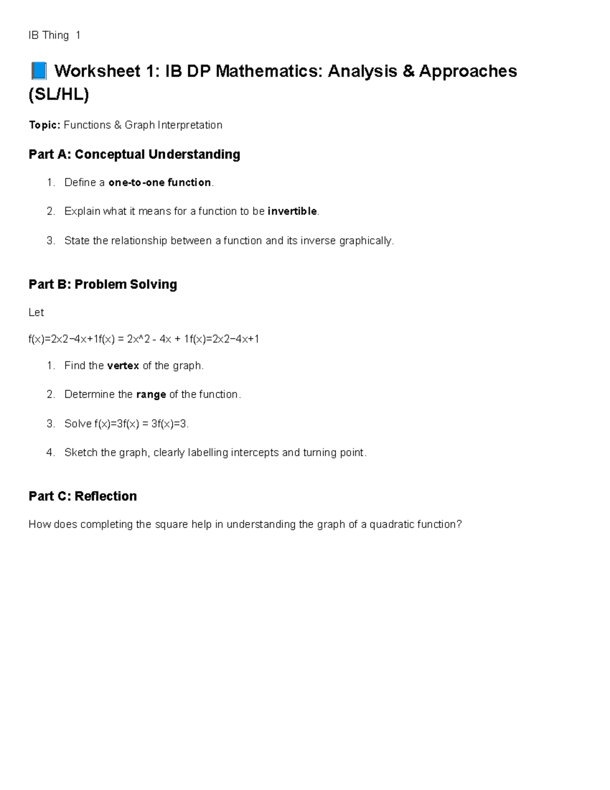 Worksheet 2: Notes - IB Thing 1 📘 Worksheet 1: IB DP Mathematics ...