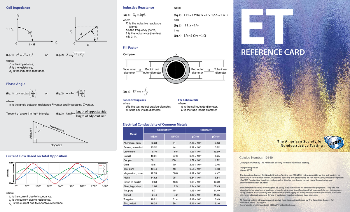 Electromagnetic Testing ET: Quick Reference Method Cards - Studocu
