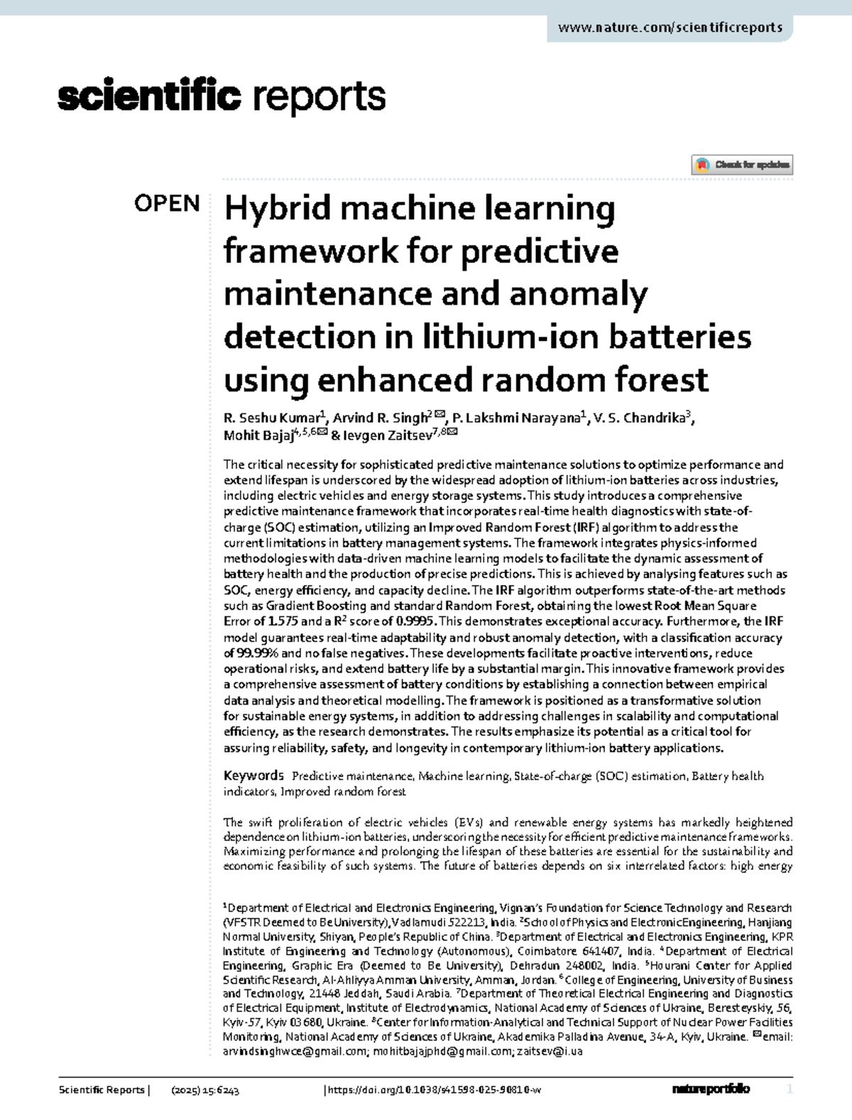Hybrid ML Framework for Predictive Maintenance & Anomaly Detection in ...