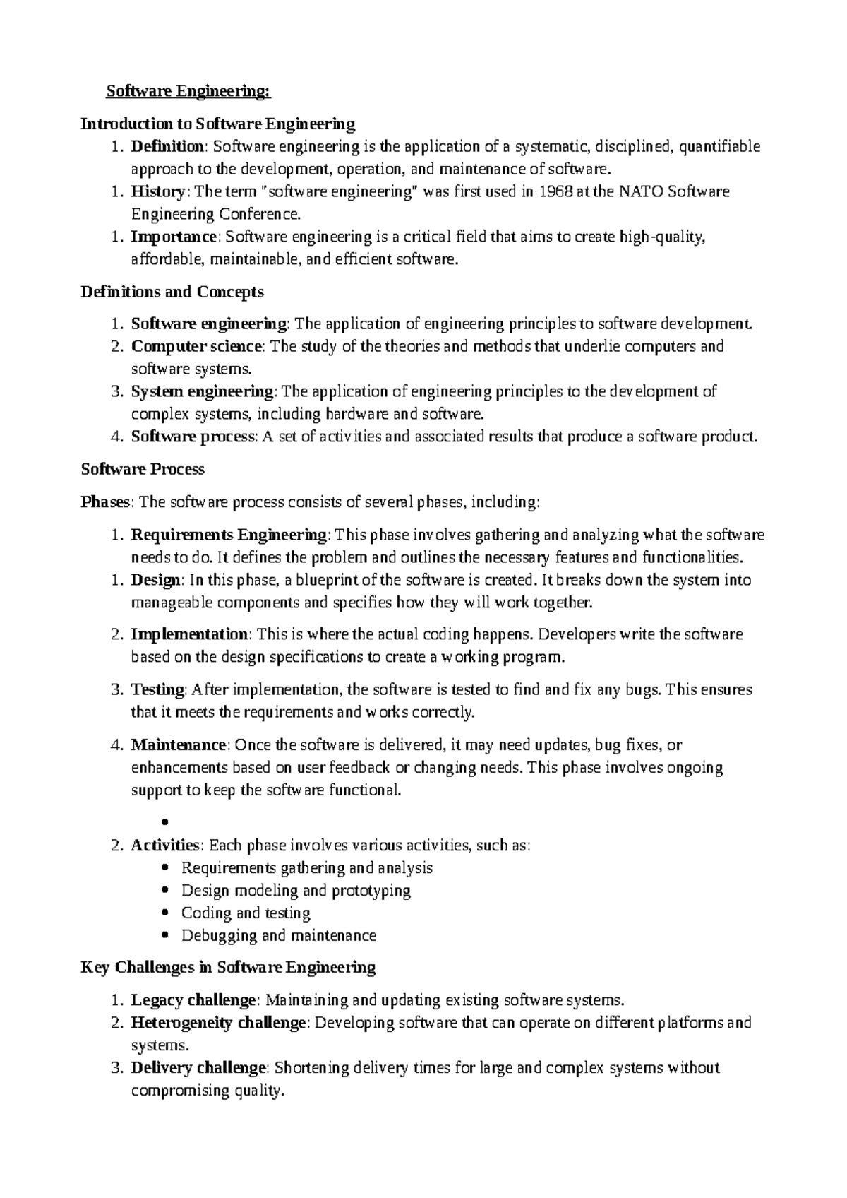 Software eng - Software Engineering: Introduction to Software ...