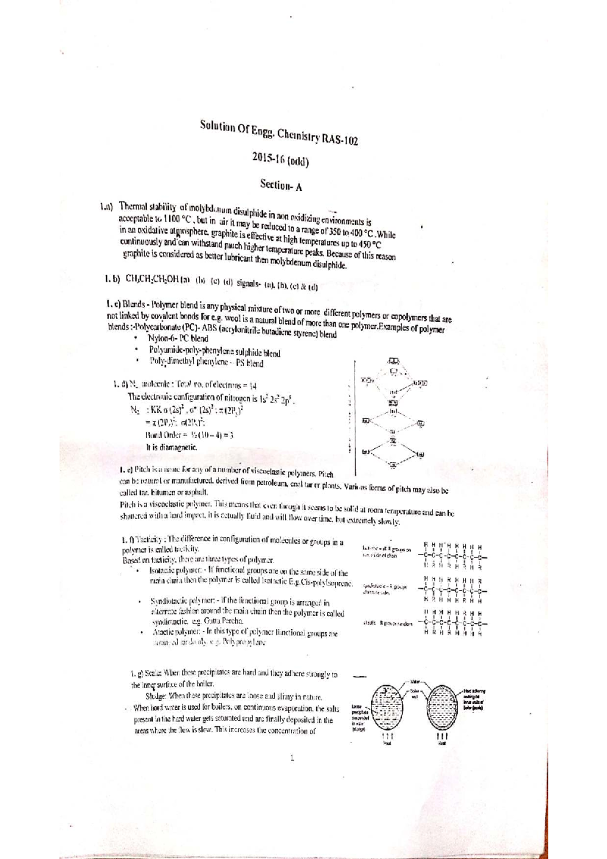 Unit 3 Chemistry - PYQ Solutions and Key Concepts - Studocu