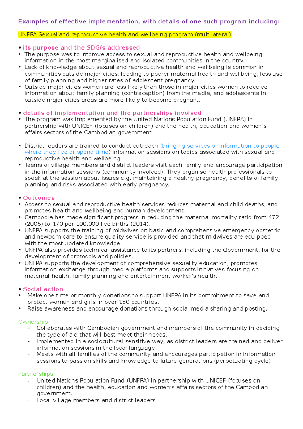 Health sac u4 aos 2 effective aid programs - Examples of effective ...
