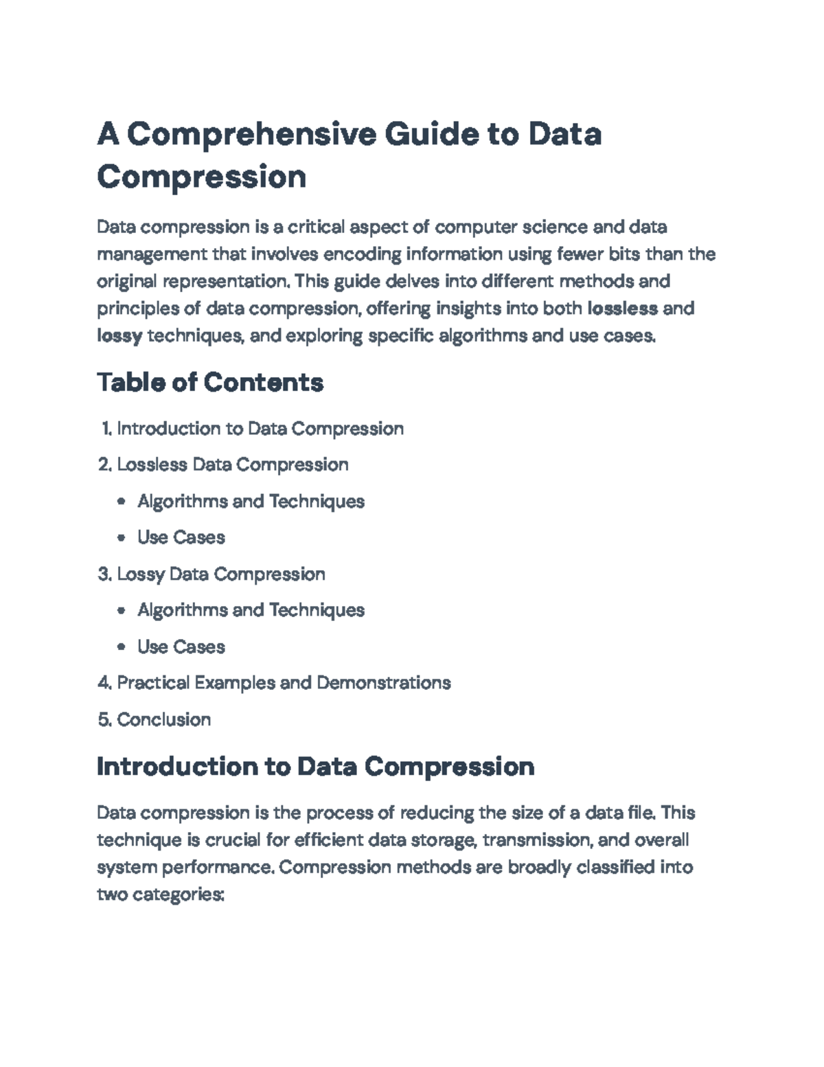 Data Compression Techniques: Lossless vs. Lossy Methods Guide - A ...